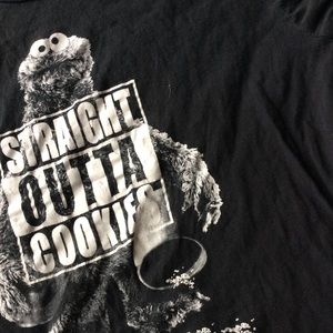 Straight outta cookies Men's t shirt Large black